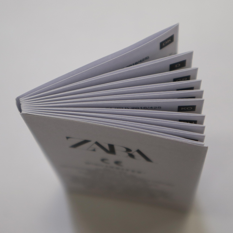 Monochrome printing folding manual customization